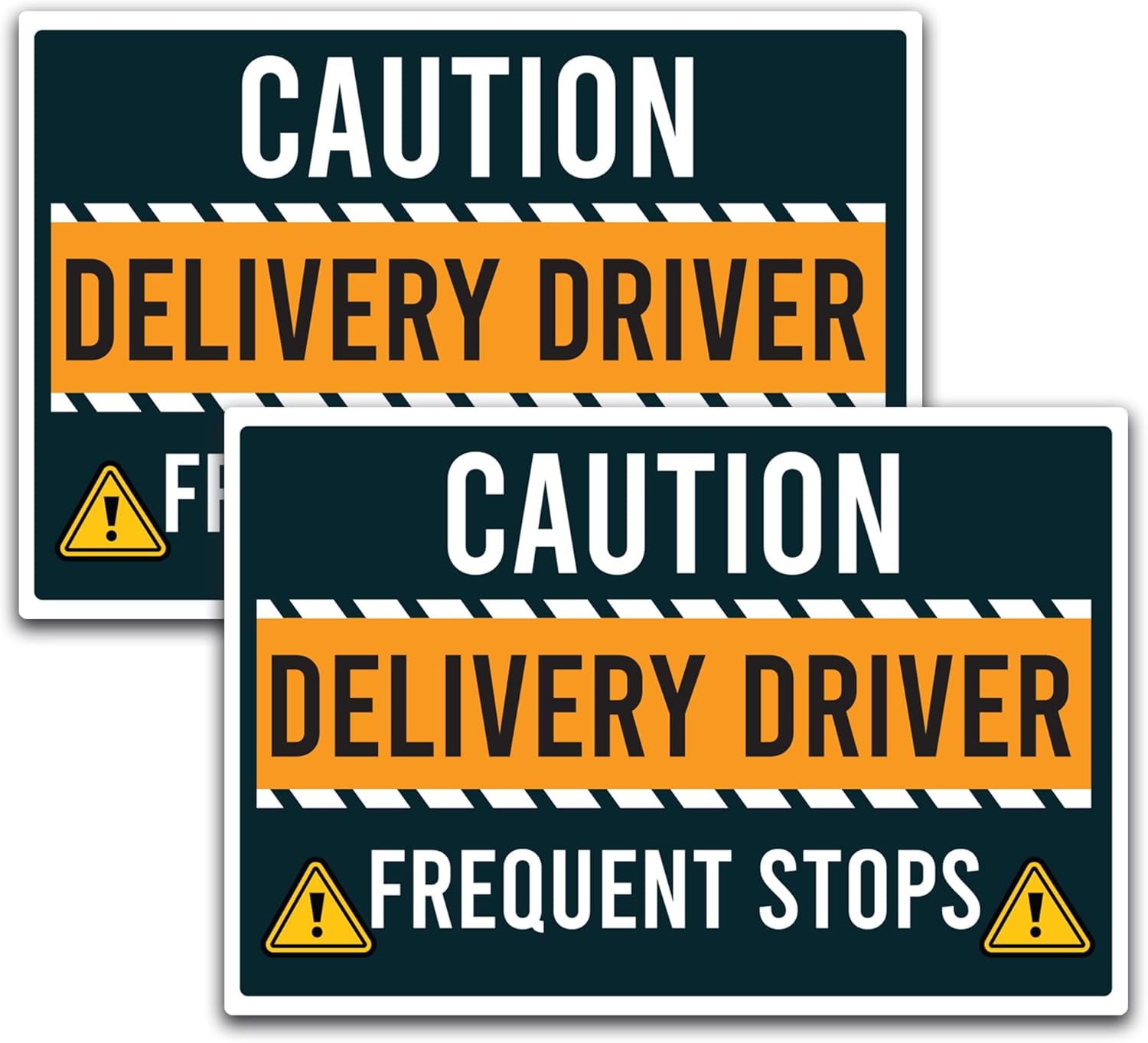Magnet Me Up Caution Frequent Stops Delivery Driver Magnet Decal, 2PK, Large 12x18 inch, Heavy Duty Automotive Magnet for Car, Any Magnetic Surface, Flex Delivery Driver, Crafted in USA