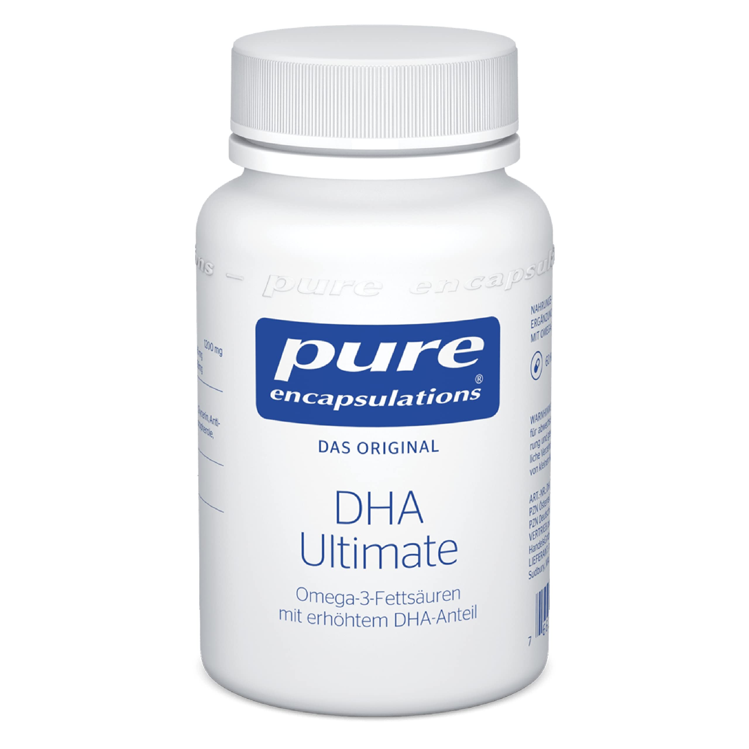 Pure Encapsulations - DHA Ultimate - Omega 3, Schwangerschaft, Augenvitamine - 60 Kapseln
