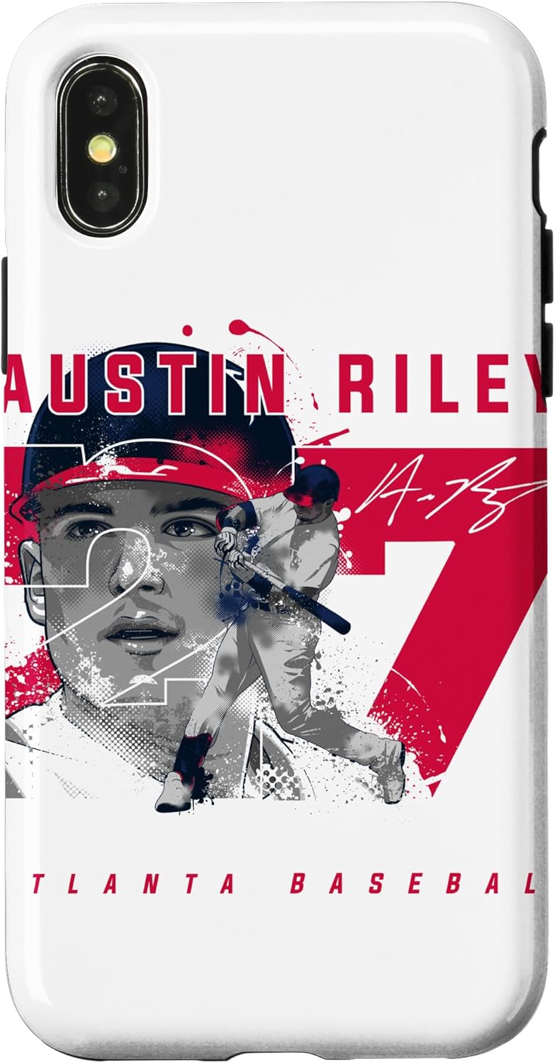 iPhone 14 Pro Max Number and Portrait Austin Riley Atlanta MLBPA Case