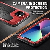 Vista 13 de Beasyjoy Funda impermeable para iPhone 13, funda de metal con protector de pantalla integrado, resistente protección de cuerpo completo, grado