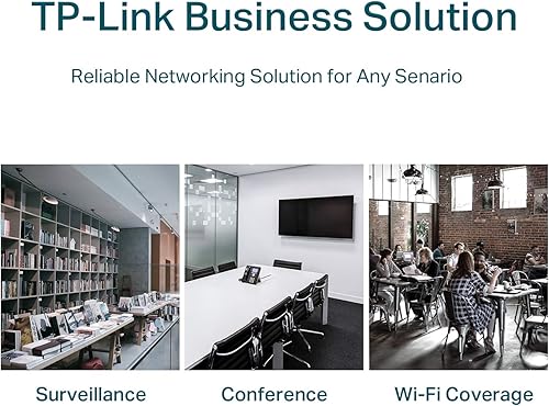 Vista 18 de TP-Link TL-SL1218MP 16 puertos 10/100Mbps Fast Ethernet PoE Switch 16 puertos PoE+ @250W, con 2 puertos Gigabit de enlace ascendente + 2 ranuras SFP