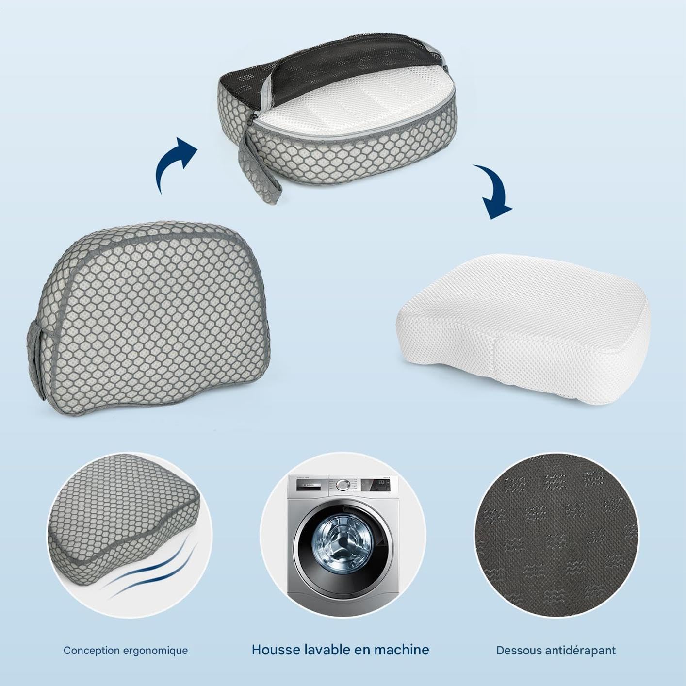 Seduta Spa per Vasca Idromassaggio Antiscivolo Asciugatura Rapida | Sedile Rialzato per Vasca Idromassaggio per Adulti Per Piscina Interna, Bagno, Relax in Giardino, Camper, An