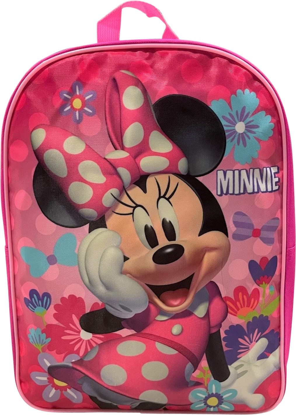 Ruz Minnie Mouse Kid's Licensed 15 Inch School Bag Backpack (Minnie Mouse 2)