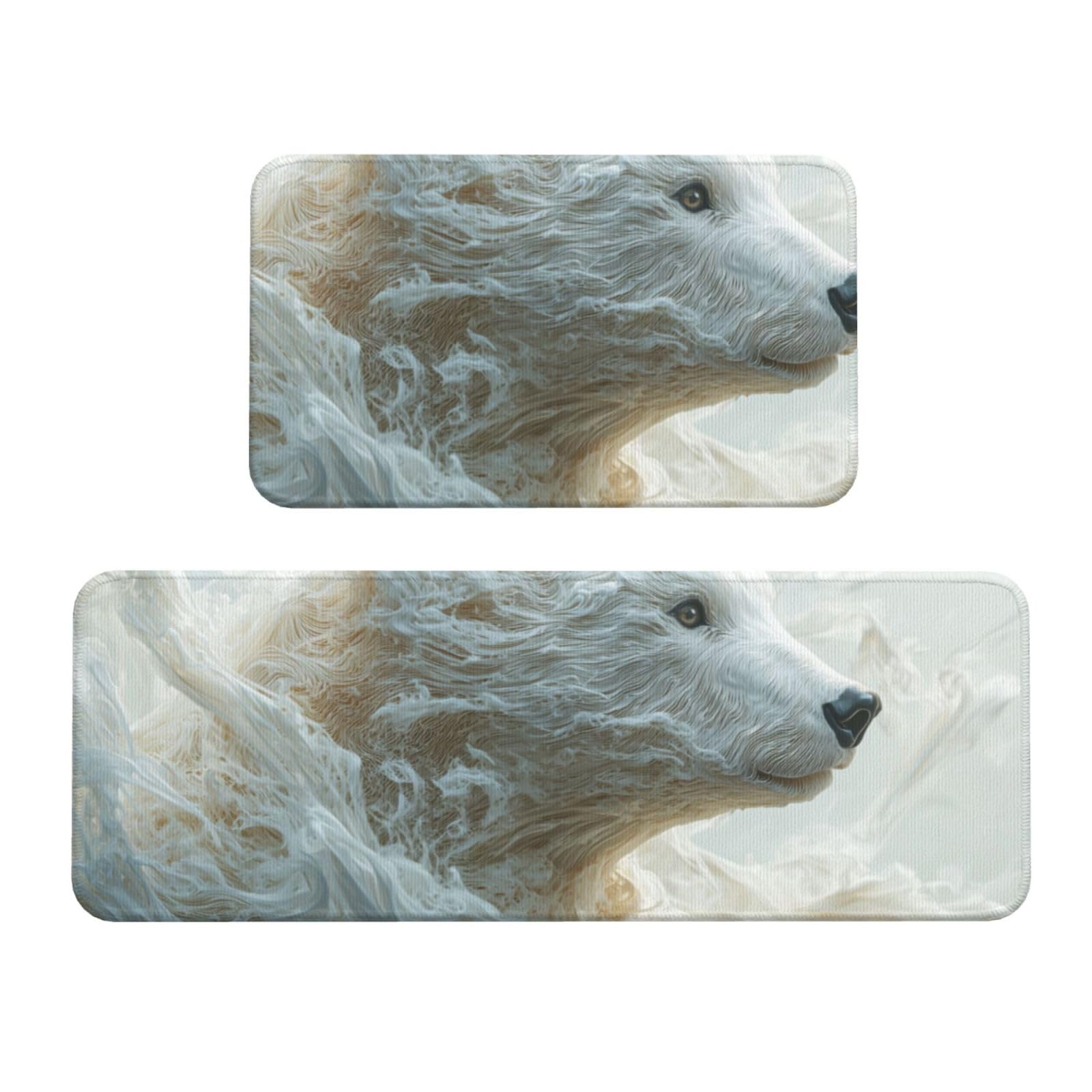 Tapetes de cocina para suelo alfombras acolchadas antideslizantes y lavables de oso 1