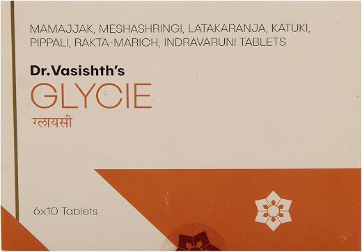 Dr. Vasishth's Glycie Tablet -60 Tablets with Free Pachak Methi