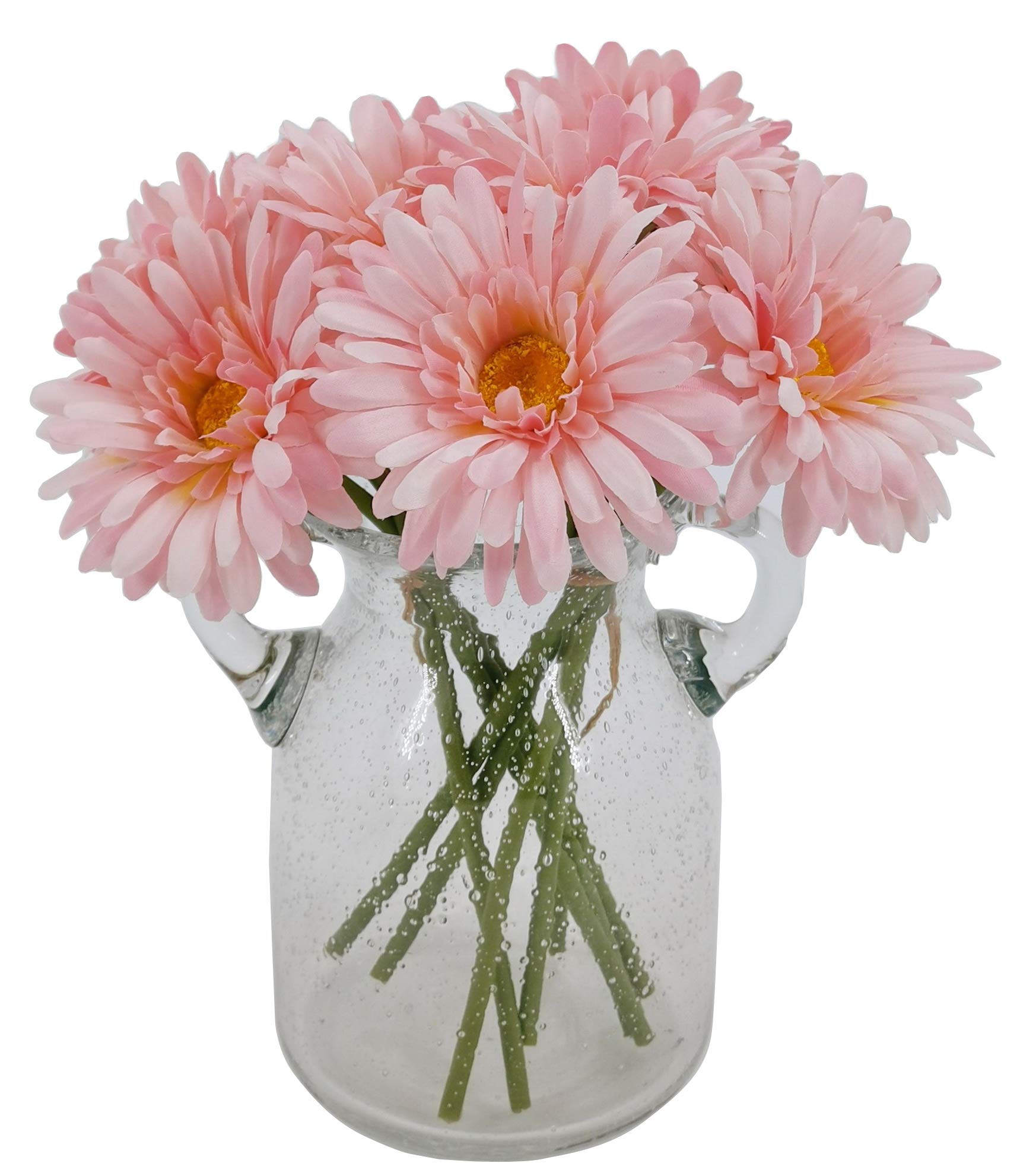 Artificial African Daisies Flowers, African Daisies Silk Flowers, Artificial Daisies Pack of 10 (Pink)