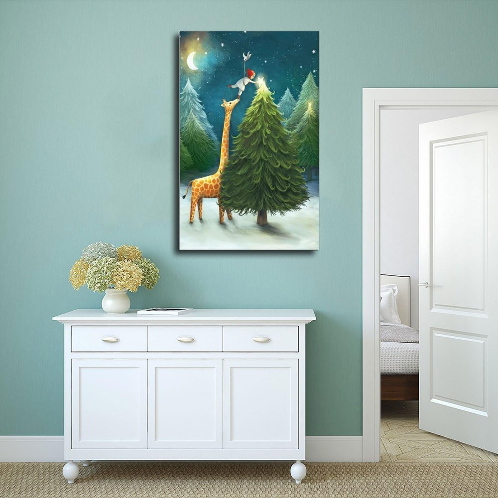 Poster a tema cartoni animati per la cameretta dei bambini (4), poster su tela, decorazione artistica da parete per soggiorno, camera da letto, 60 x 90 cm