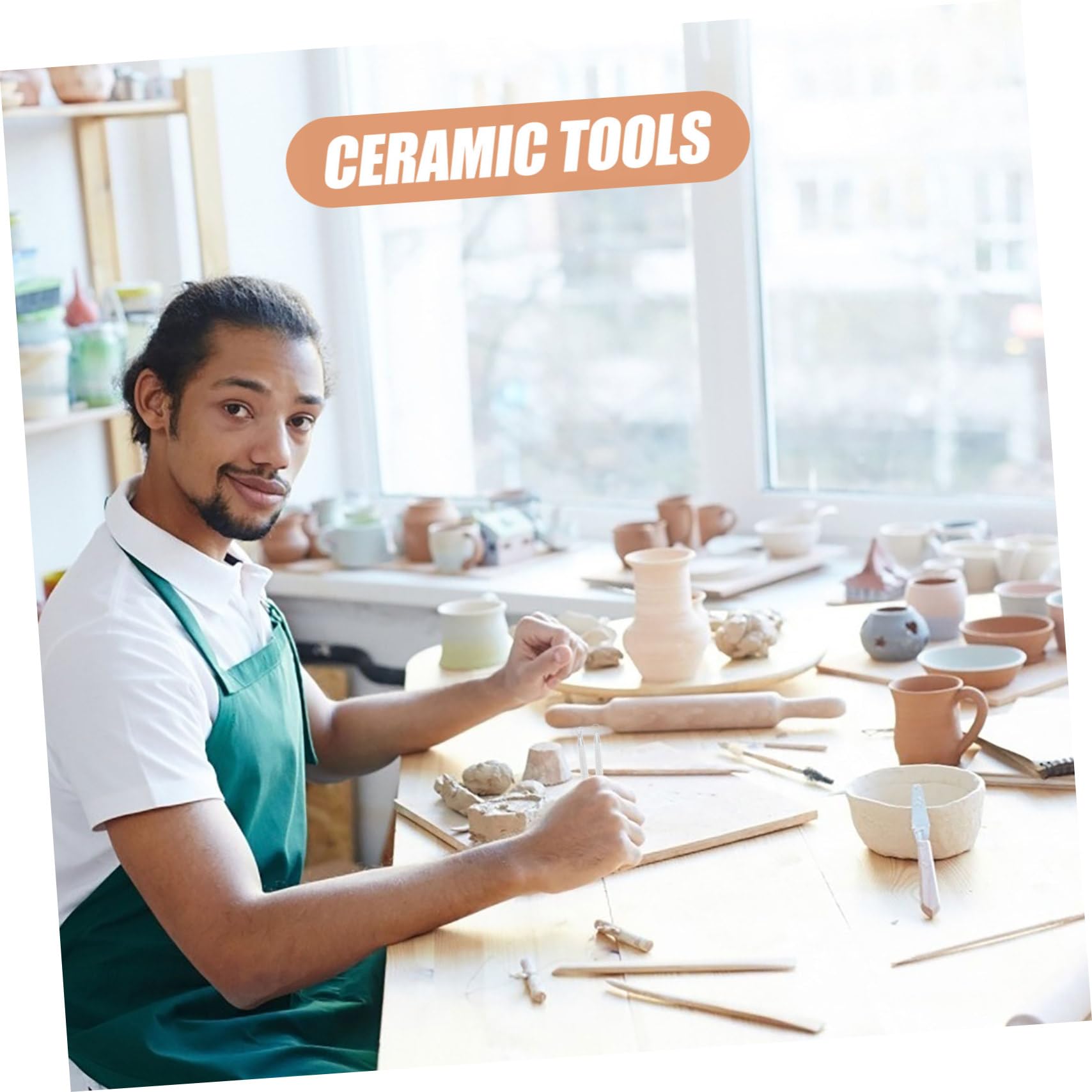 Uonlytech De Raspador De Arcilla Herramientas De Arcilla Esculpiendo Modelado Rueda De Alfarería Cerámica Moldura Sellos De Arcilla Aluminio 6 Piezas X 4