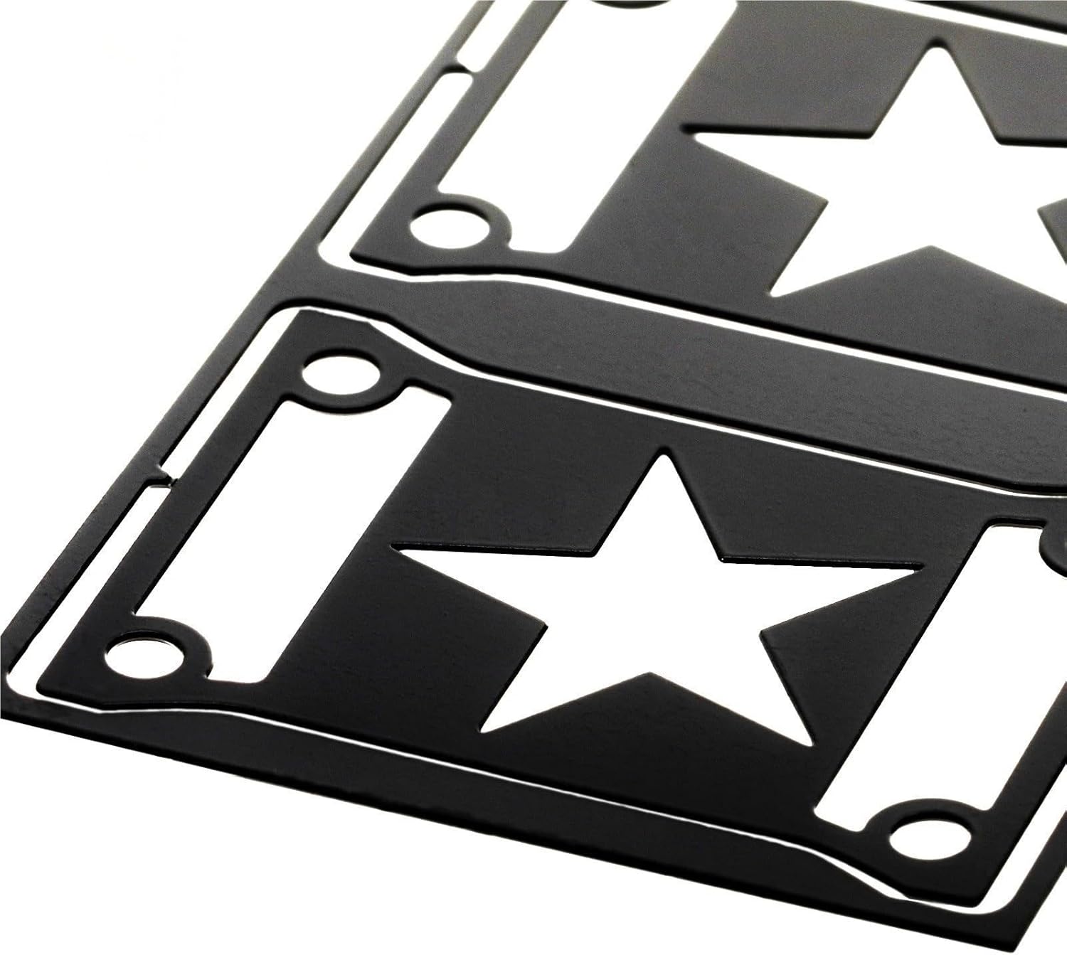 1/6 Taillight Cover Trim Metal Tail Lamp Shade Decor Piece Protector Lampshade AXIAL SCX6 Wrangler RC Crawler Car Upgrade Parts(1pair Star Black)