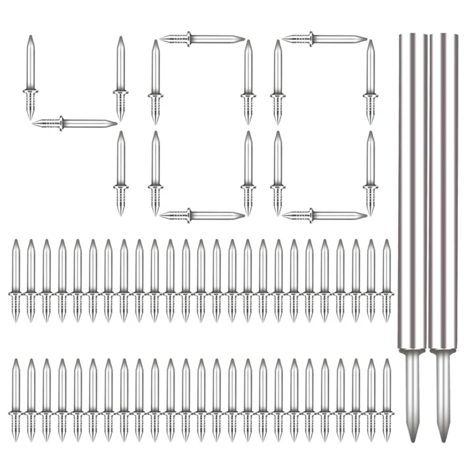 Yangshe 800Pcs Double-Headed Screw Skirting Nails 600/800/1000Pcs Non-Marks With Sleeve Tool