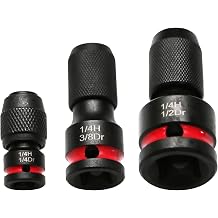 TMAX 3p Impact Screwdriver Bit Holder Socket Adapter, 1/2" &3/8" &1/4" | Power Tool Accessories | Quick Release Hex Socket Adapter | Easy Assembly And Disassembly | Suitable For Impact Wrench