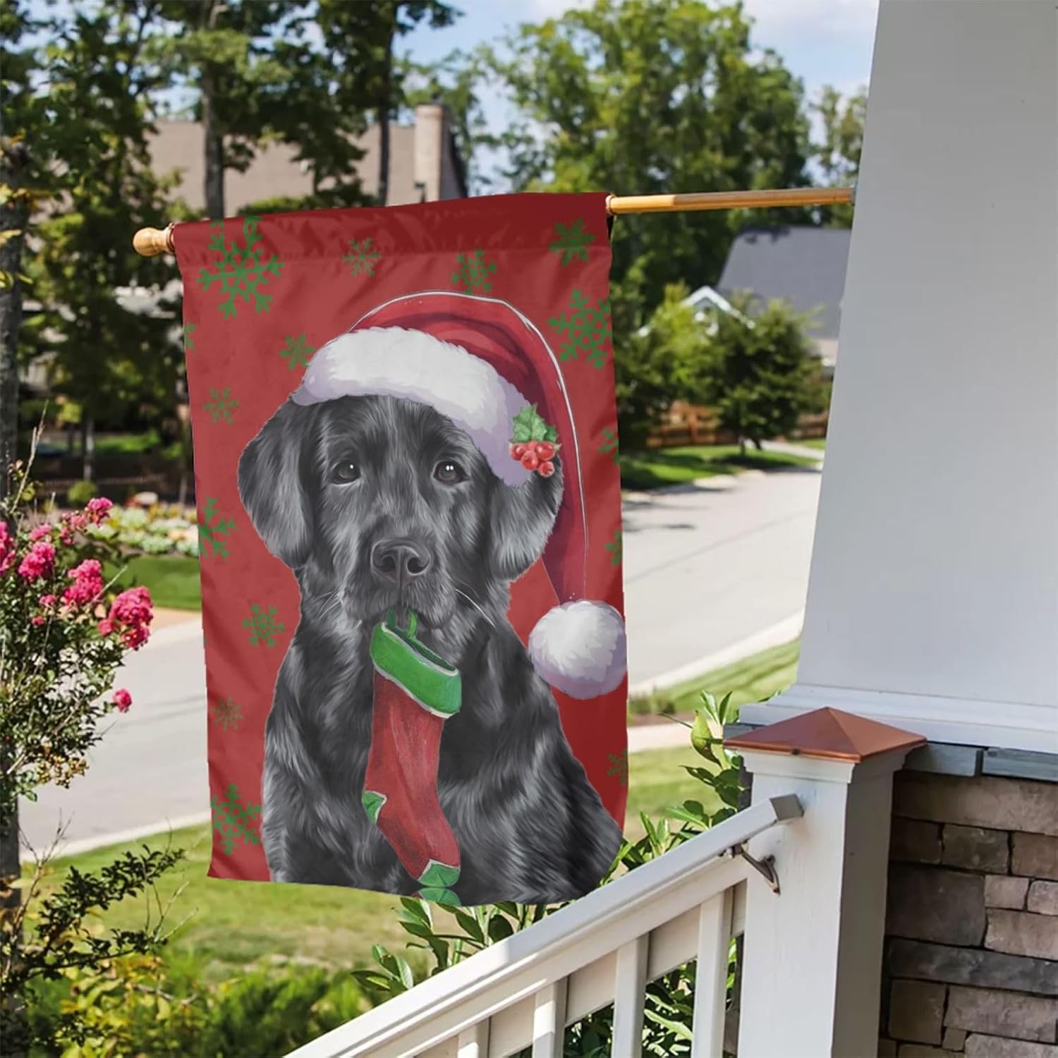 Labrador Lab Black Cute christmas Winter Retriever Garden Flag 12x18 Inch Double Sided Vertical Decoration Yard Small Flag For Outside Holiday Seasonal Outdoor - Image 4
