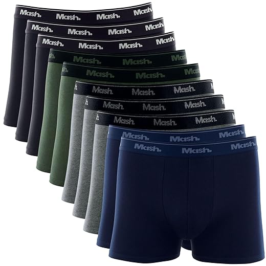 Kit 10 Cuecas Boxer Mash Masculina Algodão Cotton Respirável