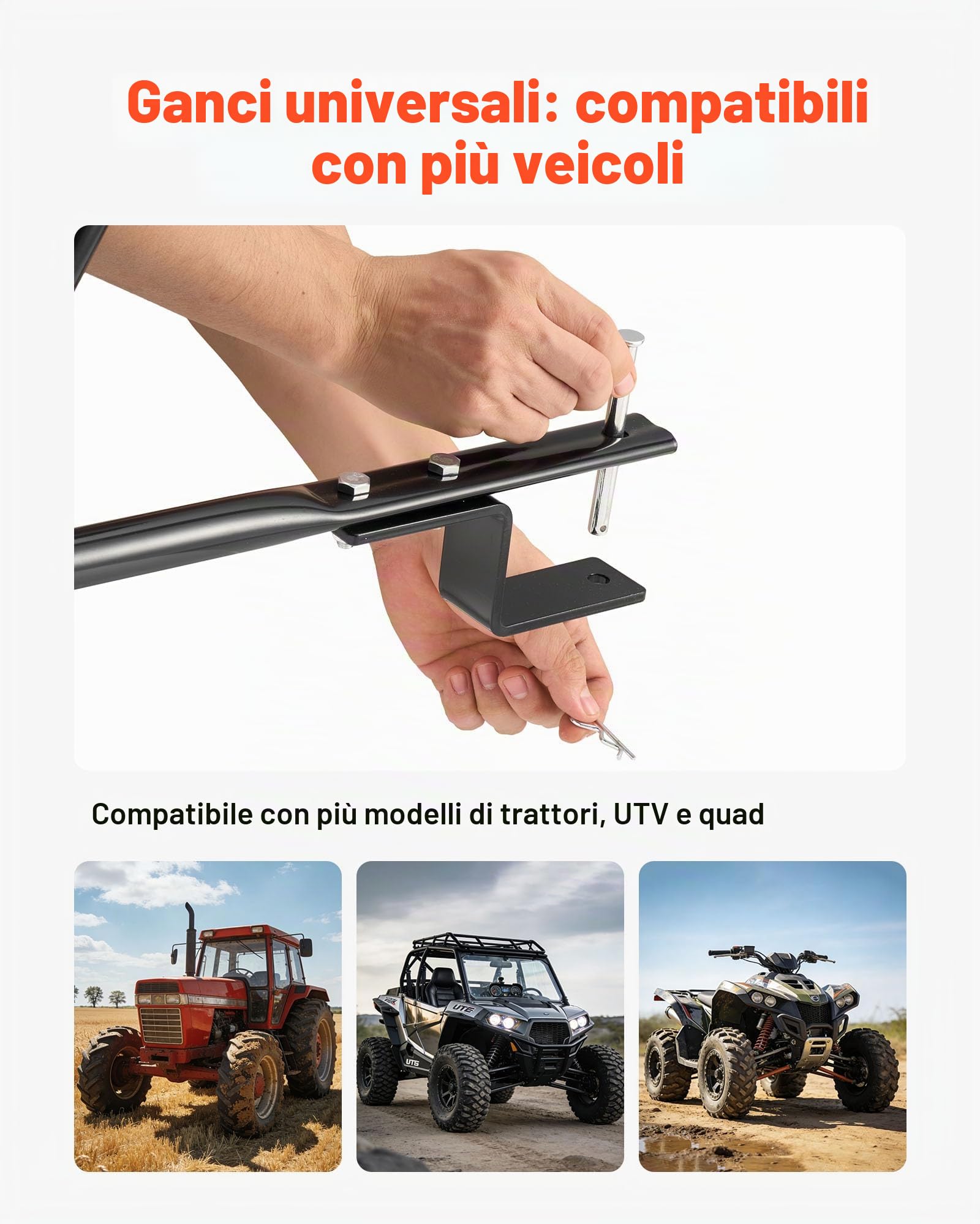 VEVOR Spandiconcime a Spinta Larghezza di Spandimento 3 m, con Pneumatici Fuoristrada da 254 mm, Controllo del Flusso Regolabile, Tramoggia con capacità di 38,6 kg, per Prato per Fertilizzanti, Semi