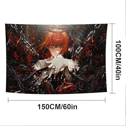 Miniatura 2 de WSRXDMSN Tapiz de pared de motosierra de anime, tapiz de noche estrellada, tapiz de galaxia para fiesta, dormitorio, sala de estar, decoración del