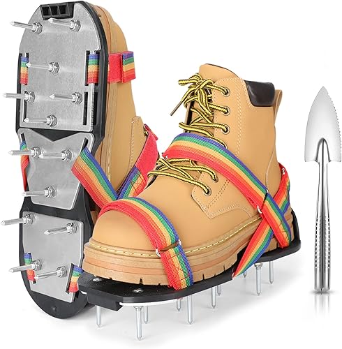 Miniatura 11 de Zapatos aireadores de césped para césped, zapatos aireadores de césped premontados para césped, herramienta aireadora de suelo para aireación de Azul