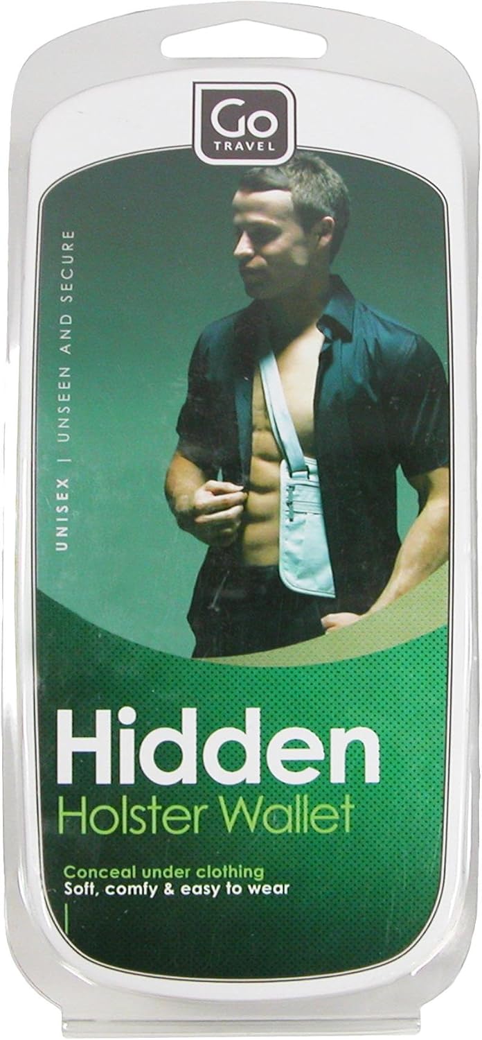  | Go Travel Anti-Theft Underclothing Hidden Holster Style Money Belt Shoulder Wallet Neck Travel Pouch for Passport, Credit Cards Cash for Men and Women | Passport Wallets