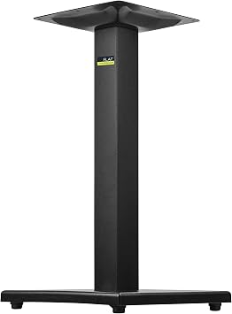 FLAT AUTO-Adjust GS22 Self-Stabilizing, Square Table Base | 22x22 Span, Cast Iron, Fits Up to 30 Table Tops, with Self-Stabilizing PAD Technology, Perfect for Restaurants & Cafes