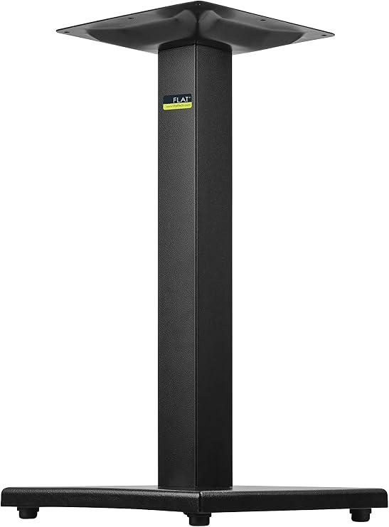 FLAT AUTO-Adjust GS22 Self-Stabilizing, Square Table Base | 22x22 Span, Cast Iron, Fits Up to 30 Table Tops, with Self-Stabilizing PAD Technology, Perfect for Restaurants & Cafes