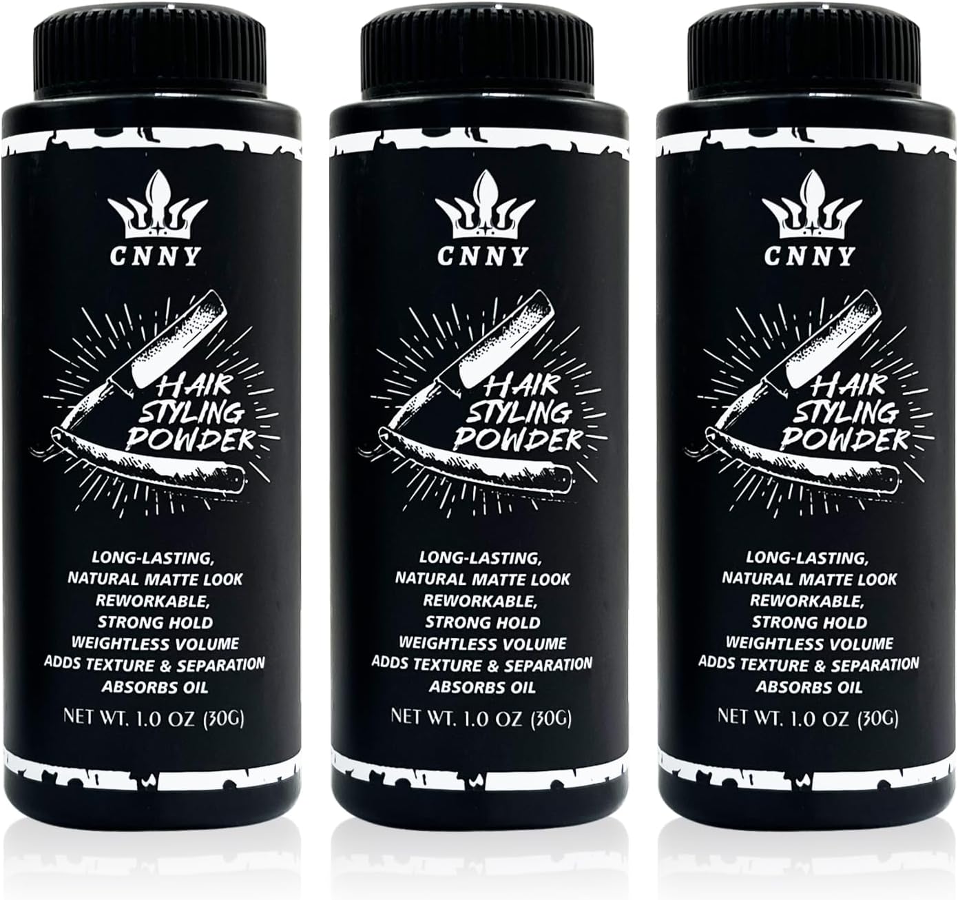CNNY Hair Styling Powder - 1oz/30g, 3 PCS Set for Men, Volumizing and Texturizing for Natural Look