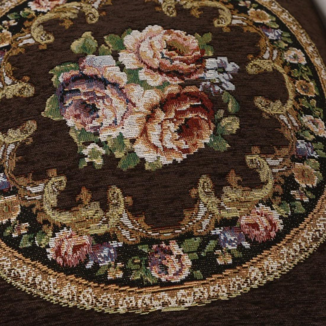 18x18 Inch Set of 2 Vintage Gray Chenille Pillow Covers, Striped Edge Victorian Rose Jacquard Floral Square Decorative Cushion Covers for European Luxury Sofa Bedroom Decor image 5