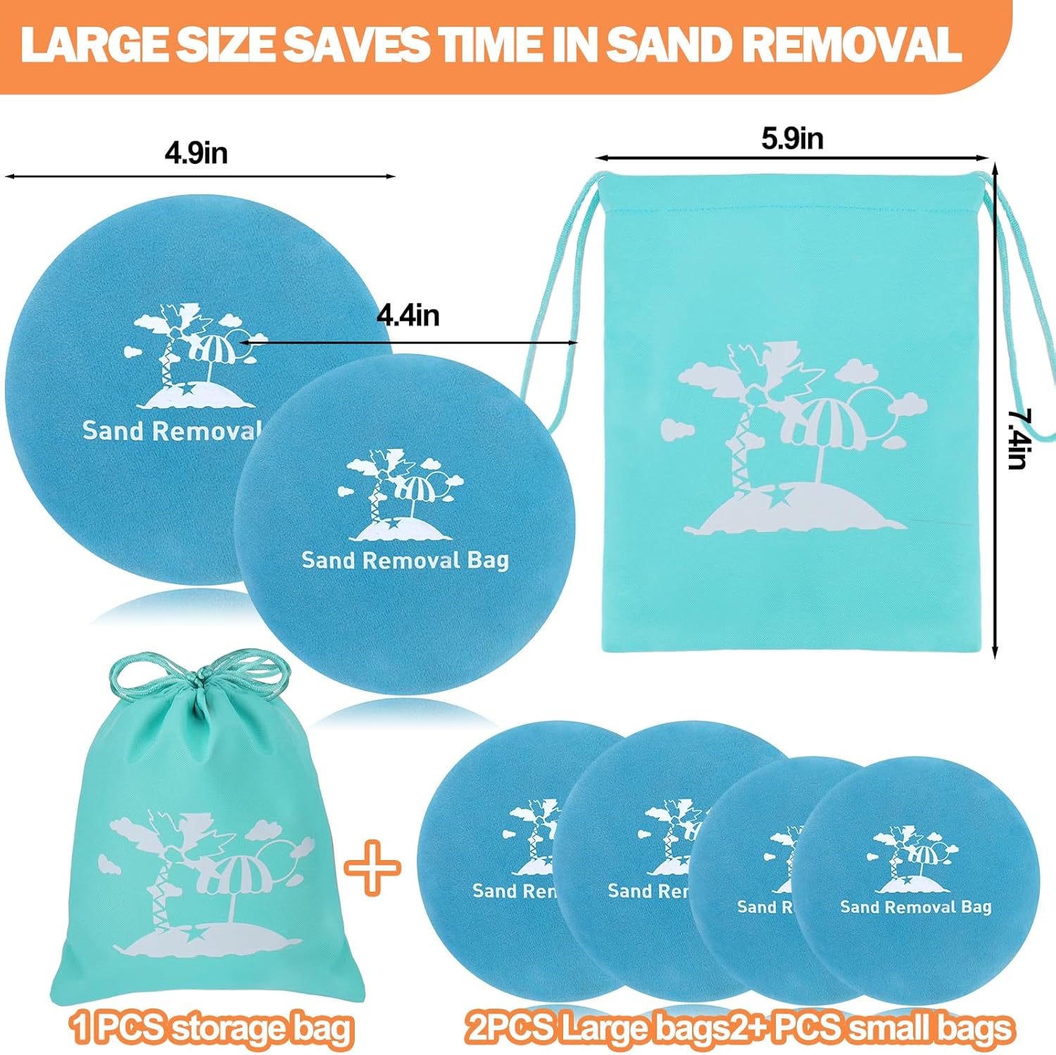Mity rain Sand Remover for Beach - Sand Eraser Wipe Mitt Bag, Beach Vacation Essentials for Kids Women, Must-Have Beach Accessories for Summer Trips Hawaii Travel Necessities & Supplies