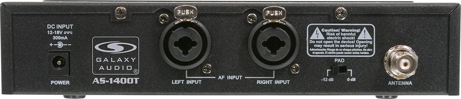 Galaxy Audio AS-1400 Wireless In-Ear Personal Monitor System, Code M (516 MHz - 558 MHz)