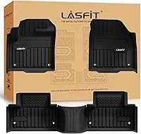 Vista 22 de LASFIT Tapete de carga para VW Tiguan 2018-2024 (ajuste 5 asientos), protección para todo tipo de clima, tapete de maletero de elastómero