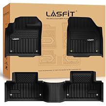 LASFIT Floor Mats Fit for Land Rover Range Rover Evoque 2011-2019, Custom Fit TPE All Weather Waterproof Floor Liners 1st & 2nd Row, Fit 5 Door and Coupe Not for Convertible, Black, Easy to Clean