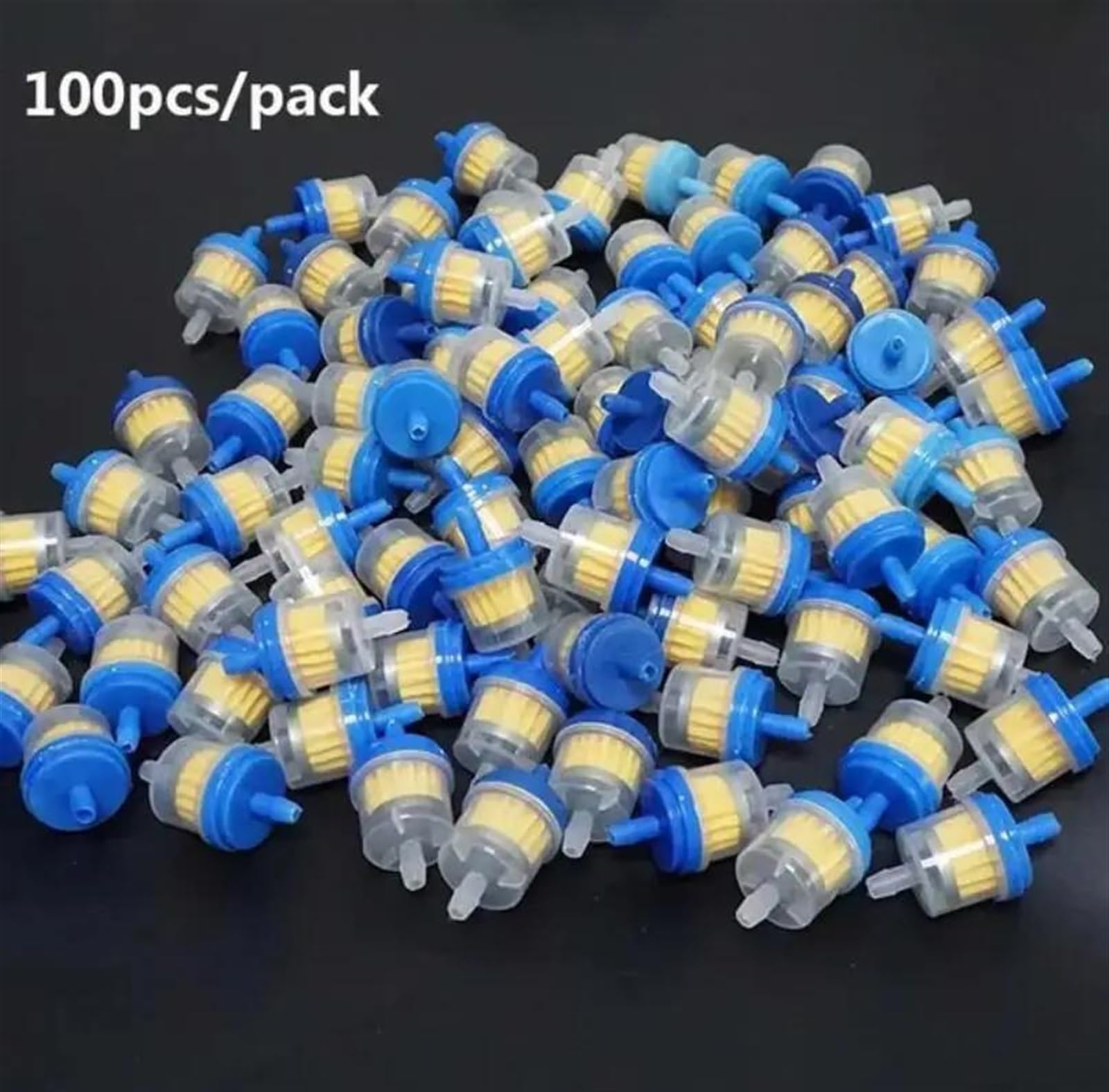 Filtro di ricambio Filtri Carburante In Linea In Plastica Per Telaio Motore Piccolo Moto ATV Universale Da 100 Pezzi(Blue)