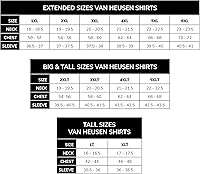 Vista 6 de Van Heusen Camisa de manga larga con botones y sin arrugas para hombre grande y alto