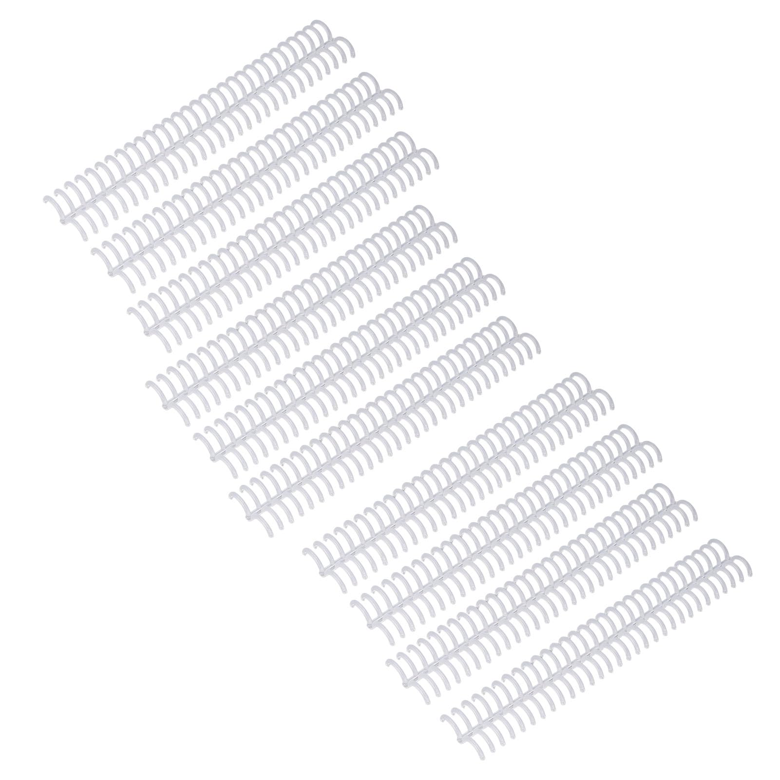 Bindekamm aus Kunststoff, 30 Ringe, Hohe Kapazität, Anpassbare Länge, A4, B5, A5, 150 Blatt, PP, 30er-Pack Spiral-Buchbinder für Notizbücher, Tagebücher, Kalender mit Ruhigen