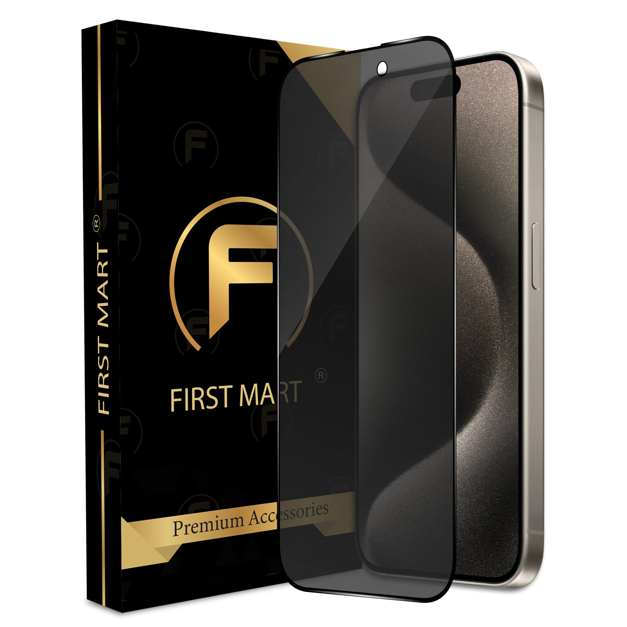 FIRST MART Edge to Edge Matte Privacy Tempered Glass for iPhone 15 Pro Full Screen Coverage with Easy Installation Kit | Black (B0CJFFHY1B) Amazon Price History, Amazon Price Tracker