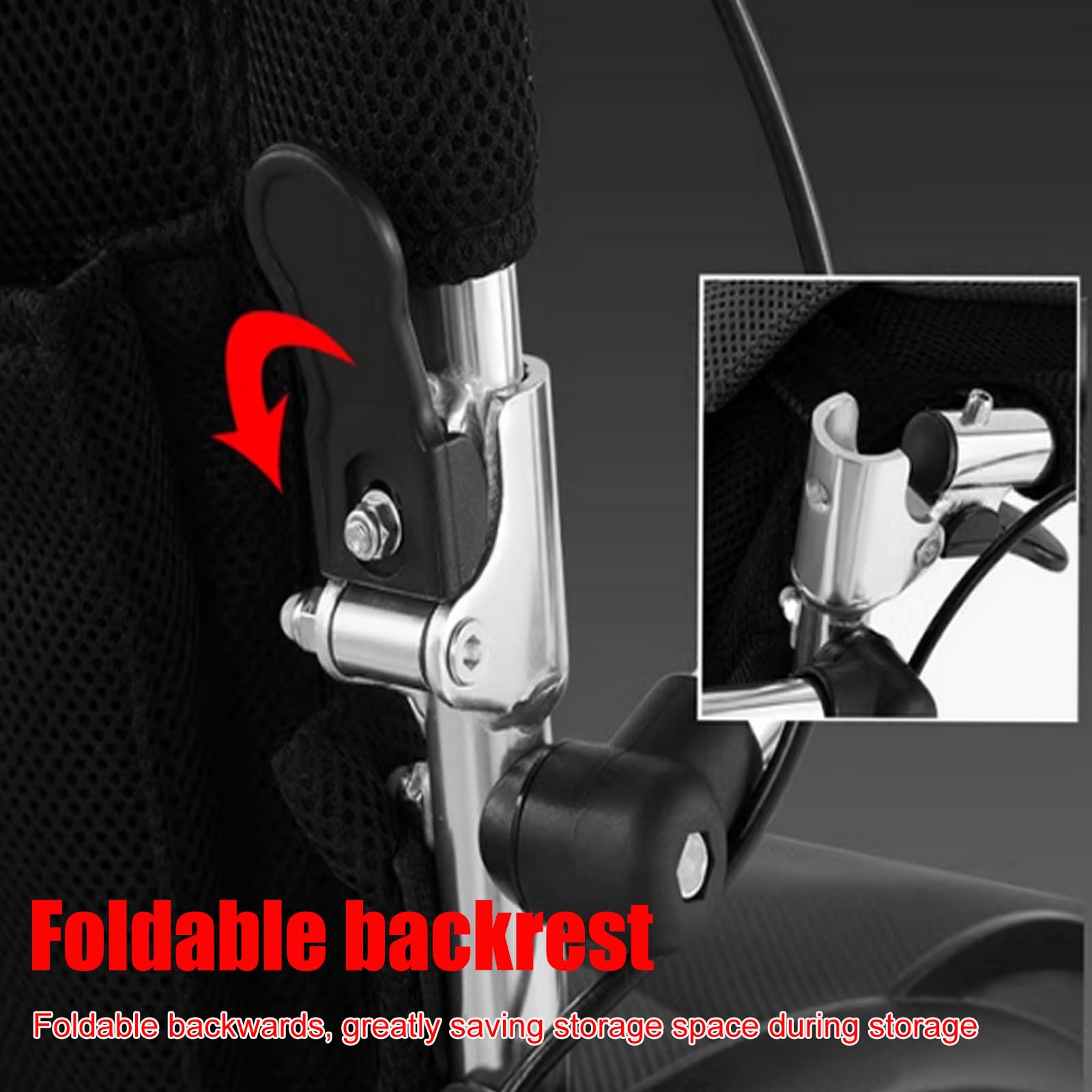 Silla de Ruedas Plegable,Silla de Ruedas de Aluminio, Plegable, para traslado, Aluminio, Ligera, Plegable, autopropulsable, para minusválidos y Ancianos(Size:46cm/18.1in,Color:Black)
