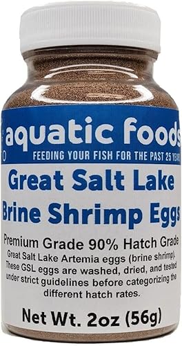 Miniatura 3 de Aquatic Foods Inc. Huevos de artemia de camarones en salmuera, grado premium del 90% de tasa de eclosión de The Great Salt Lake, Utah, EE. UU.,