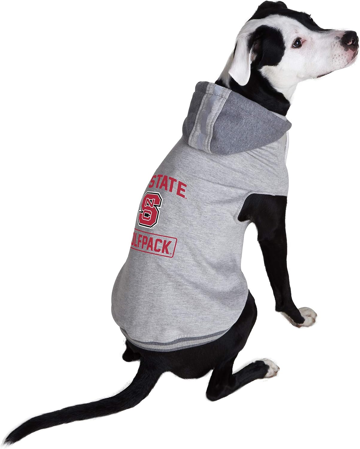 Littlearth NCAA Pet Hooded Crewneck Sweatshirt , , Gray