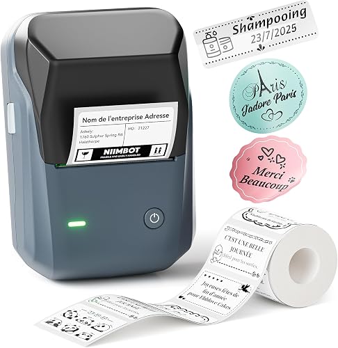 NIIMBOT B1 étiqueteuse Portable avec Grandes étiquettes p…