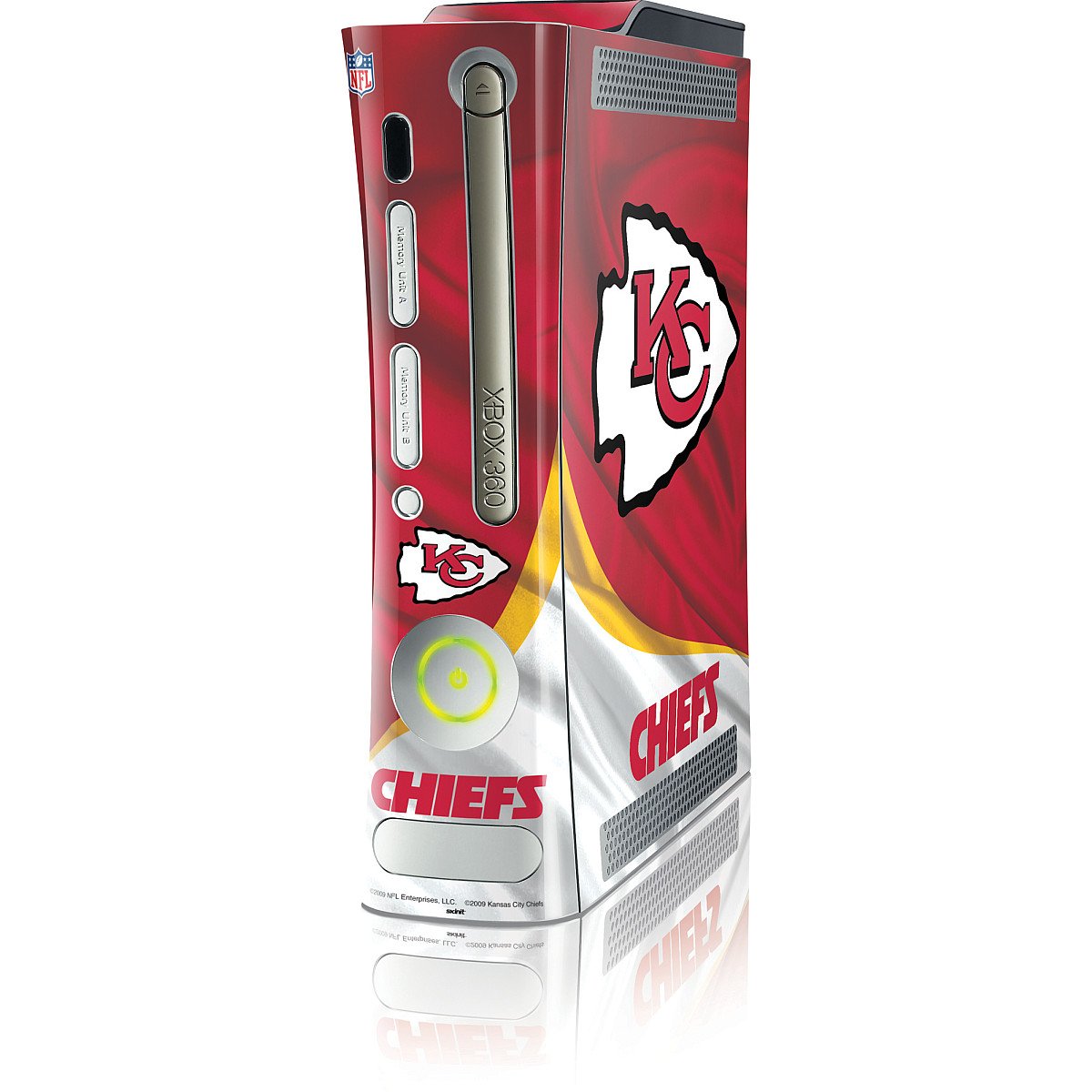 Skinit Decal Gaming Skin Compatible with Xbox 360 (Includes HDD) - Officially Licensed NFL Kansas City Chiefs Design