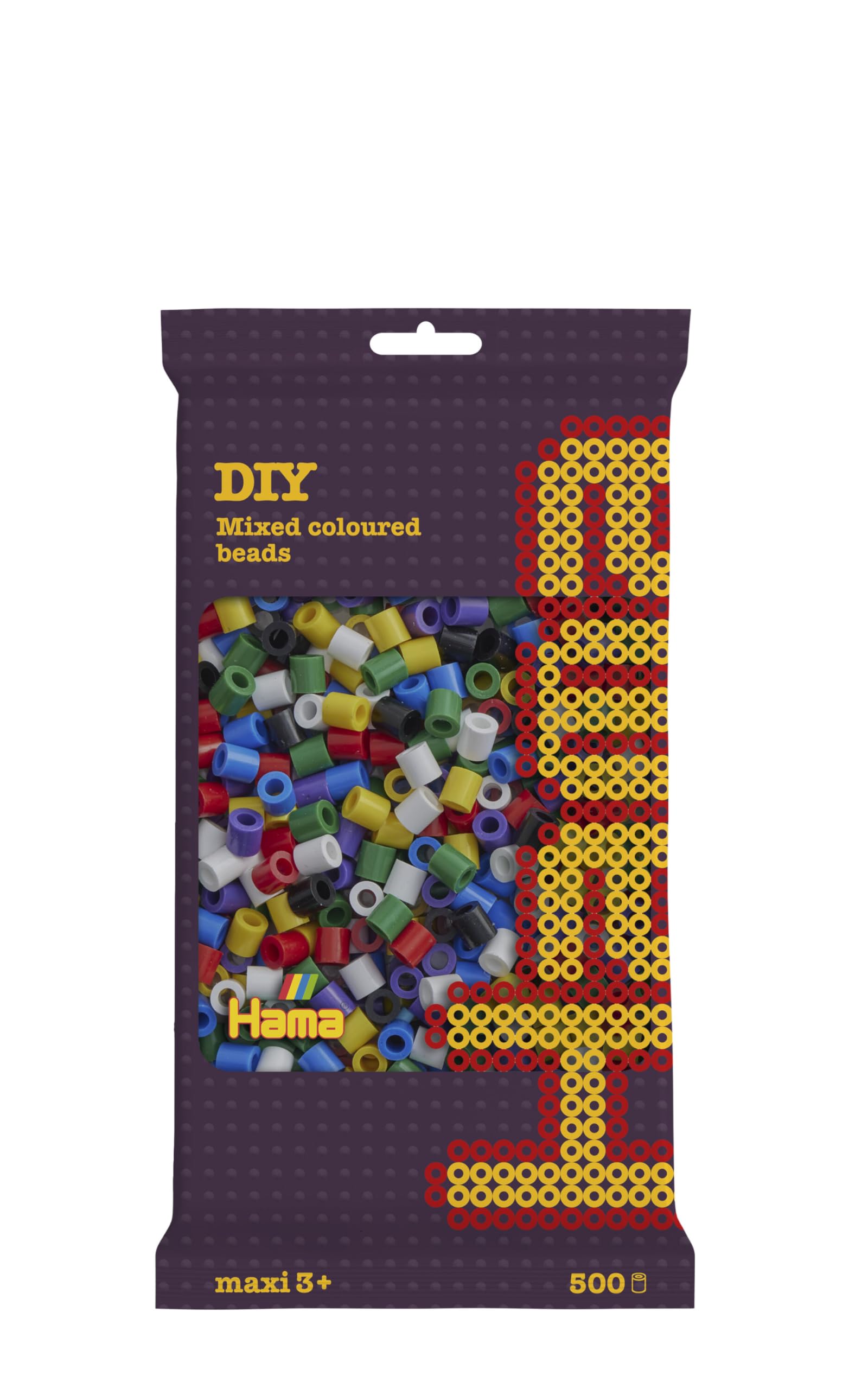 Hama 8470 – koraliki do prasowania Maxi, ok. 500 sztuk w różnych kolorach