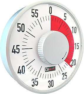Riesiger Timer 16 x 5 cm – 1 Farbe mit großem Kontrast – Staffelei oder Magnet – gerade Zahlen (lesbar für Kinder)