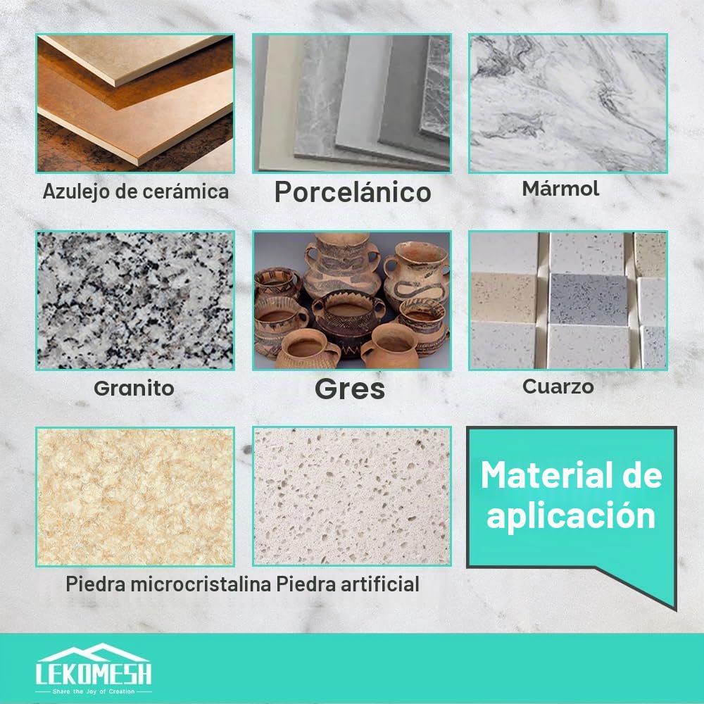 Disco Porcelanico 115mm - LEKOMESH Disco Diamante Doble Cara 115mm para Corte y Rectificado de Porcelánico, Cerámica, Azulejos, Mármol, Granito, Hormigón, Rosca M14
