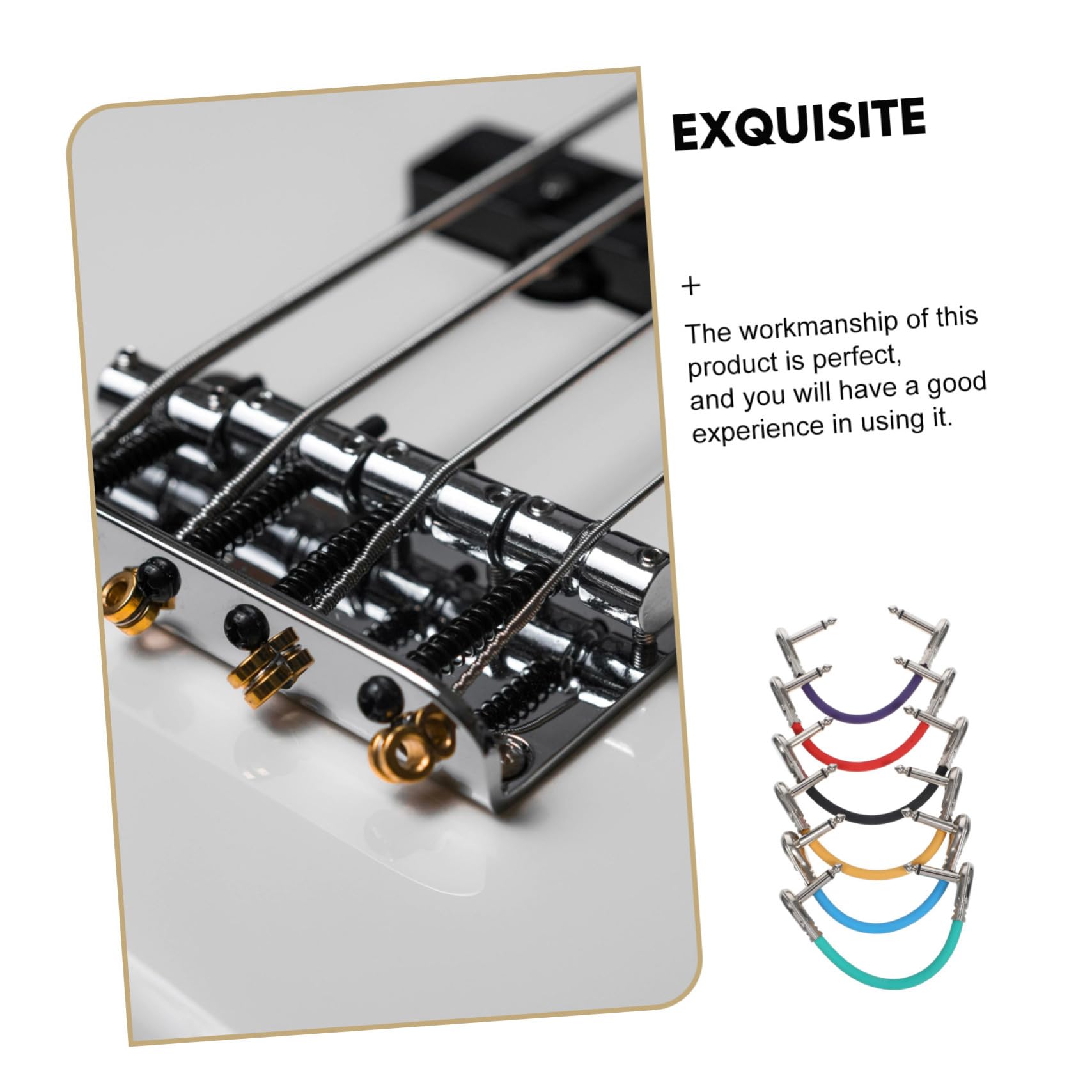 HANABASS 6stücke Patchkabel Für Gitarrenpedale Gitarreneffektkabel Aus Pu Und Kupfer Verbindungskabel Gitarren-effekte Kabel Für Gitarreneffektgeräte Werkzeug Für Gitarreneffektgeräte