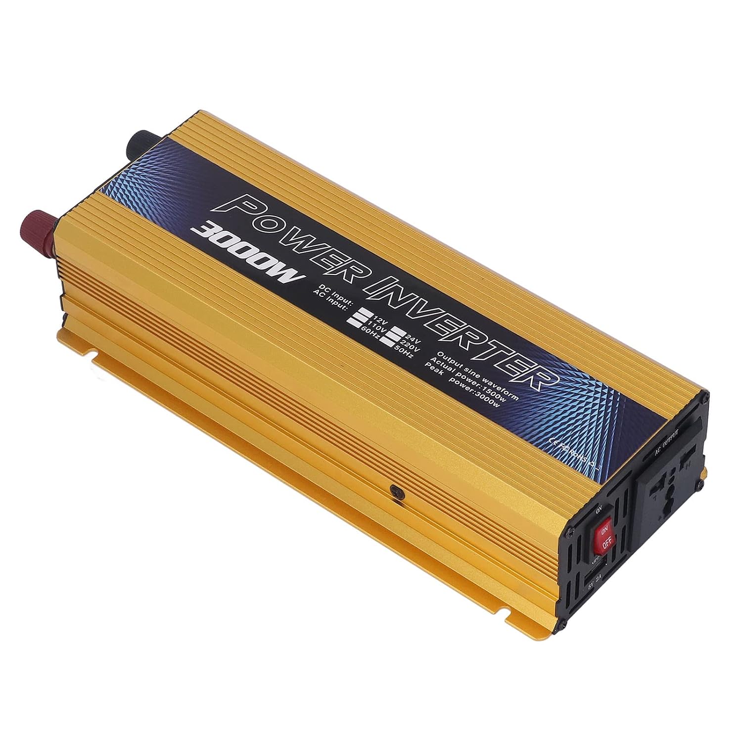 Pure Sine Wave Car Power Inverter - 2000W, 12V DC To 110V AC, With USB Port & Cooling Fan - View #14
