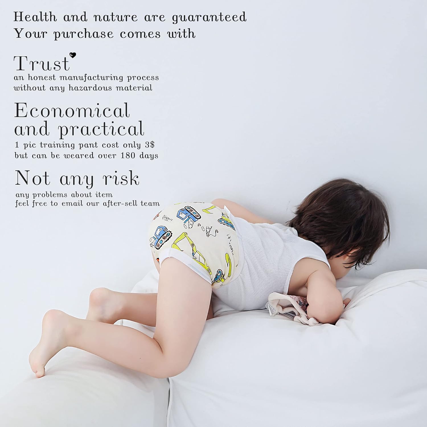 7 Pack Cotton Potty Training Pants for Boys, Strong Absorbent Toddler Potty Training Underwear for Baby Boy 12 Months to 4T : Baby