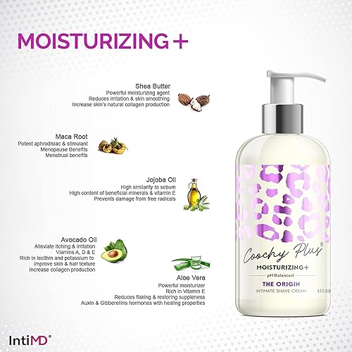 Vista 6 de IntiMD Coochy Plus HydroLock Hidratante + Kit de 3 Pasos para Afeitado Íntimo Set de Regalo: Nouria Pre-Shave Elixir Oil + Coochy Plus Shave Cream