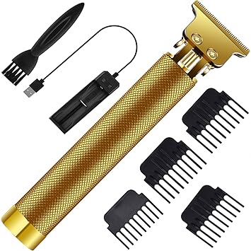 Winnieindustries Hair Clippers for Men, Clippers for Hair Cutting, Cordless Barber Hair Trimmer, Electric T-Blade Grooming Kit for Hair