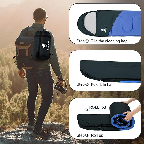 Miniatura 5 de GEERTOP Backpacking Sleeping Bag for Camping, Lightweight Sleeping Bags for Adults Kids Summer Warm Cold Weather Hiking Travel