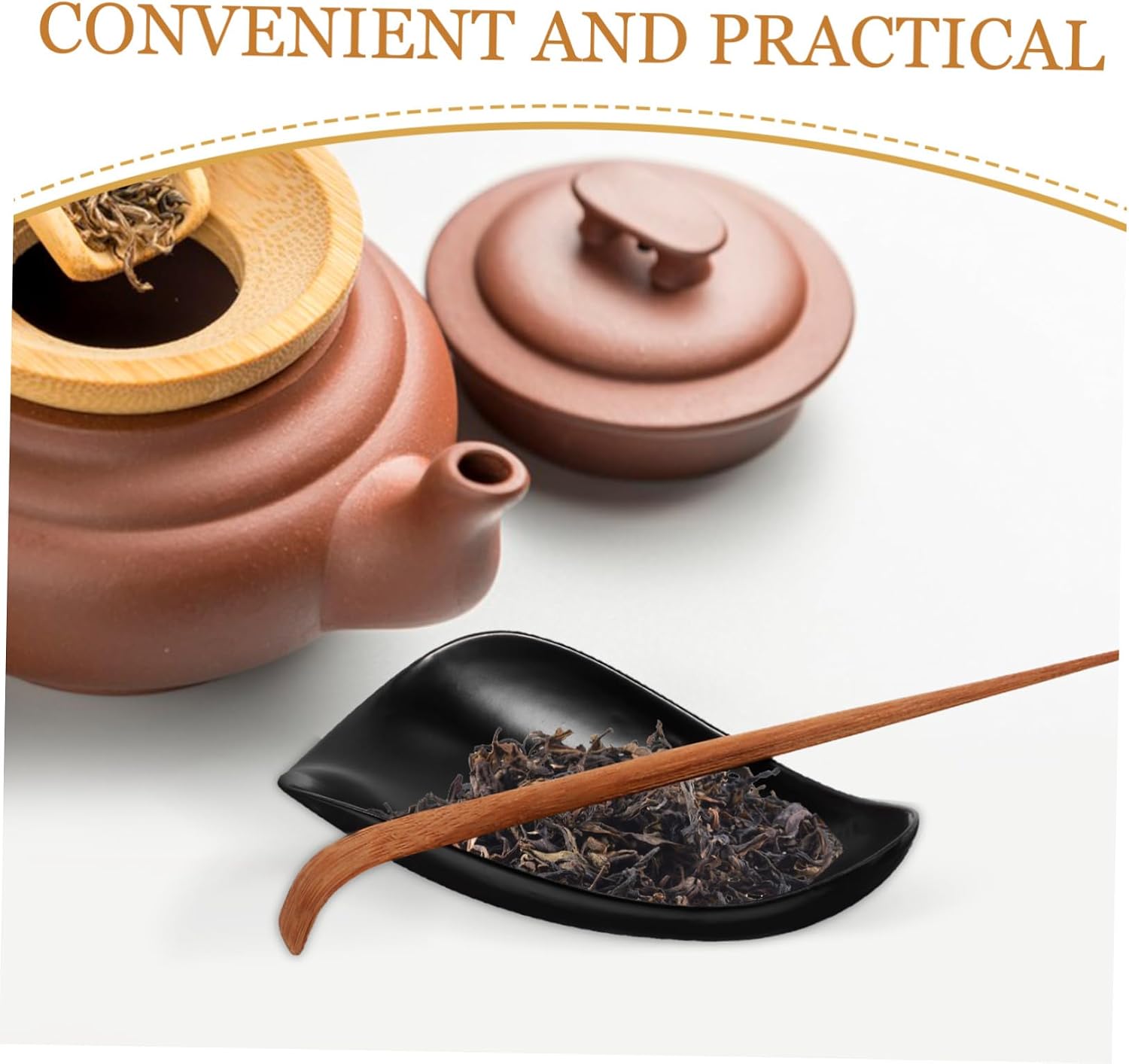 Chinese Tea Service Tool 2-piece Ceramic Tea Spoon Set Tea Scoops for Loose Tea Tea Accessories Kung Fu Tea Tools
