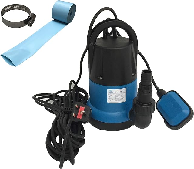 Happy Hot Tubs Submersible 250w Water Pump + 5 metres Lay Flat Hose Hot Tub Swimming Pool