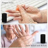 Vista 4 de Civaner 12 fundas de dedos para artritis deportivas transpirables y elásticas para los dedos, protectores de compresión para articulaciones